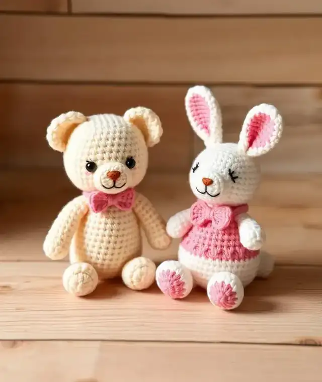 Amigurumi orsetto e coniglietto